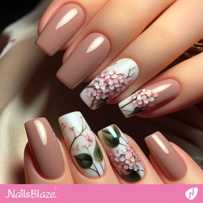 Hydrangea Nails Design | Floral Nails - NB3853