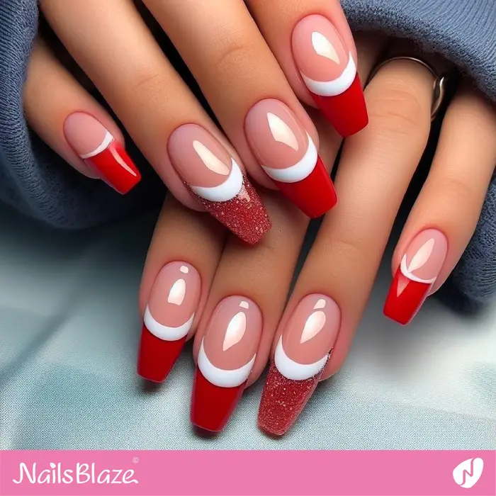 Burnt Orange Double French Nail Design | French Manicure - NB3324