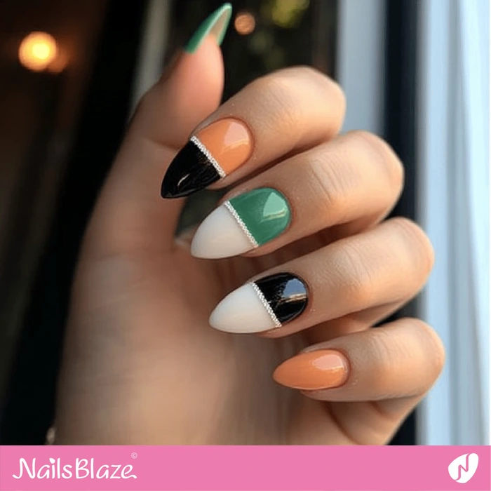 Almond Nails with French Design | French Nails - NB5551