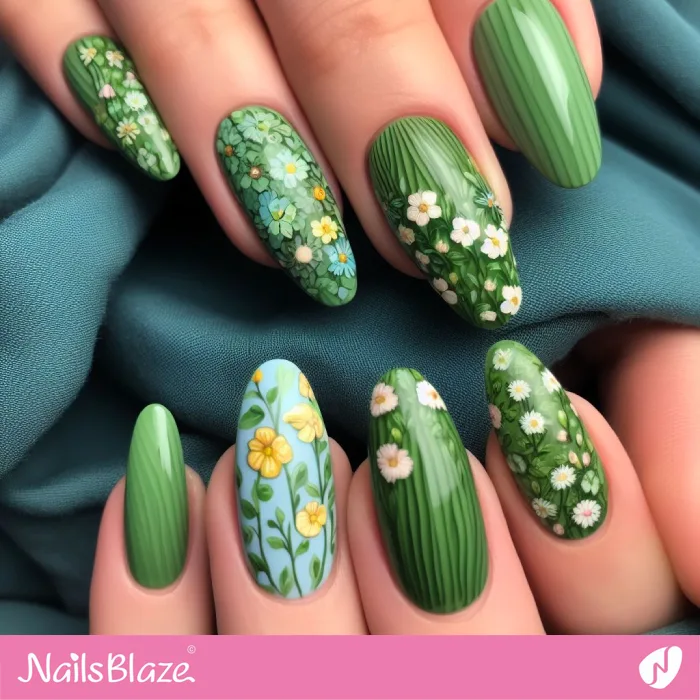 Garden Flowers Nail Design | Spring Nails - NB4191
