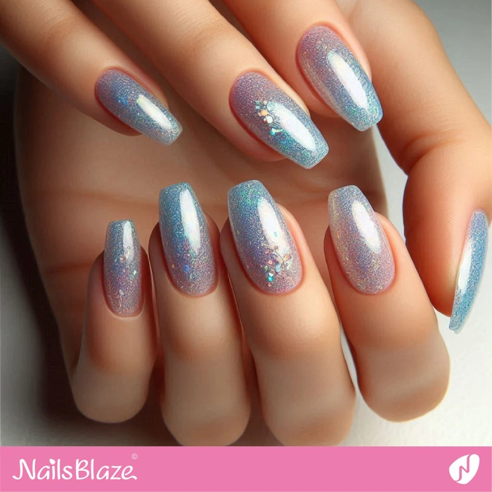 Ombre Mermaid Glitter Nails Design | Glitter Nails - NB4975