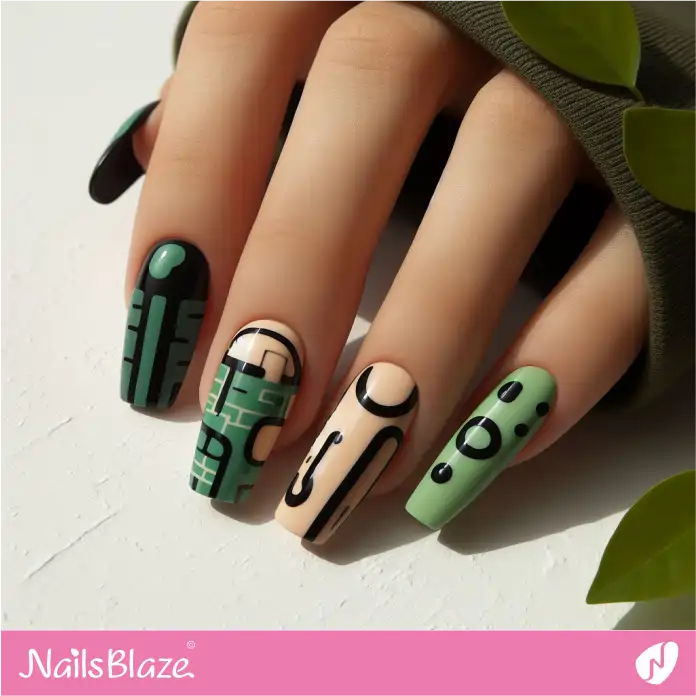 Abstract Street Art Nail Design | Graffiti Nails - NB2897