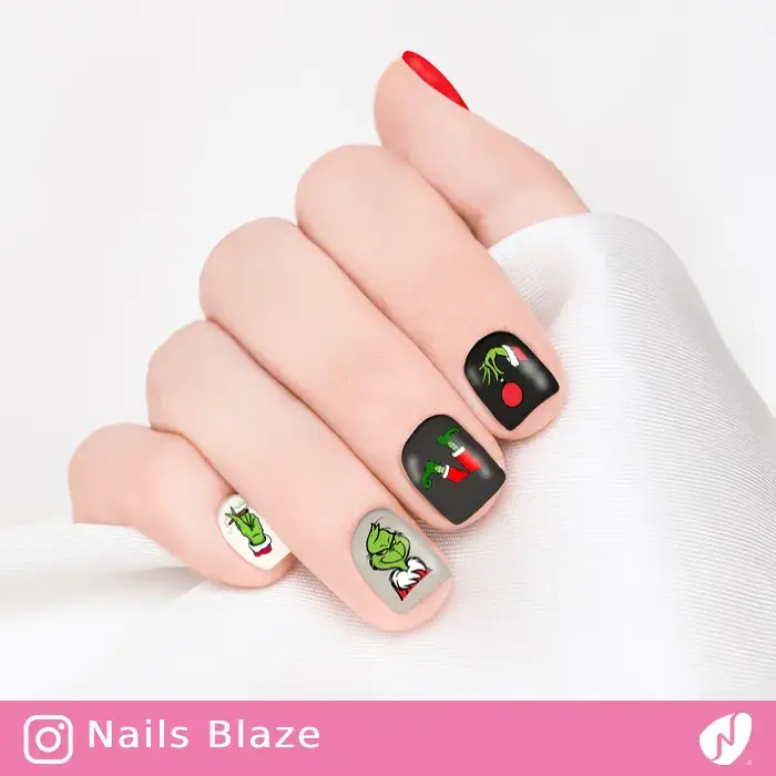 Grinch | Cartoon Nails - NB256