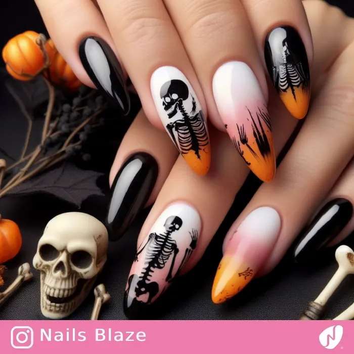 Skeleton Nails | Halloween - NB400