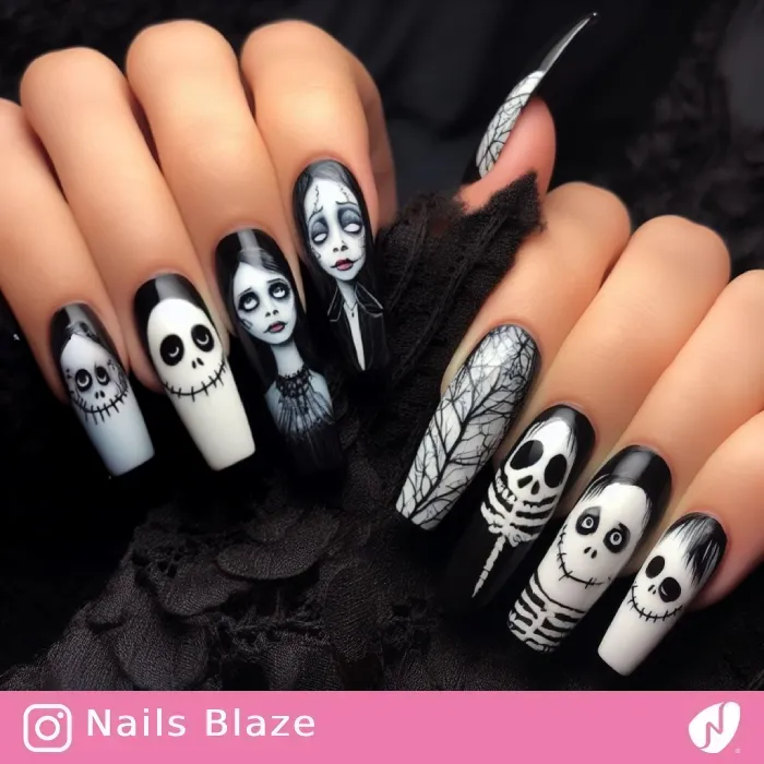 Nightmare Before Christmas Nails | Halloween - NB411