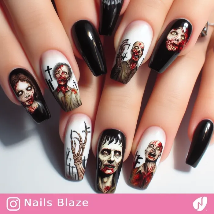 Zombie Nails | Halloween - NB412