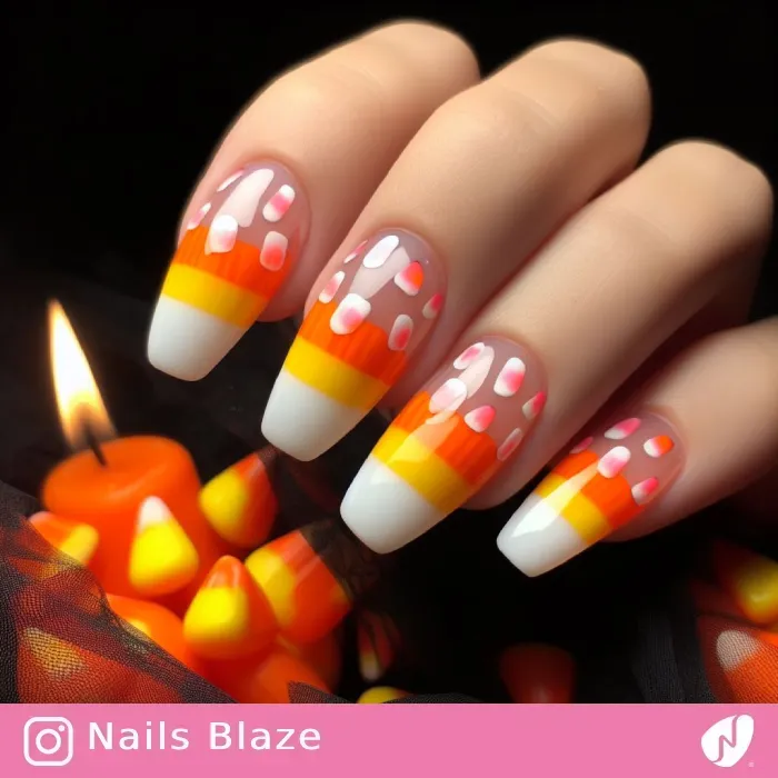 Candy Corn Nails | Halloween - NB413