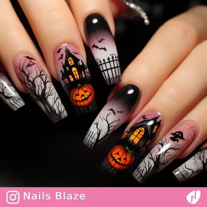 Haunted House Nails | Halloween - NB425