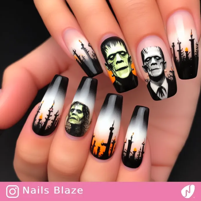 Frankenstein Nails | Halloween - NB432