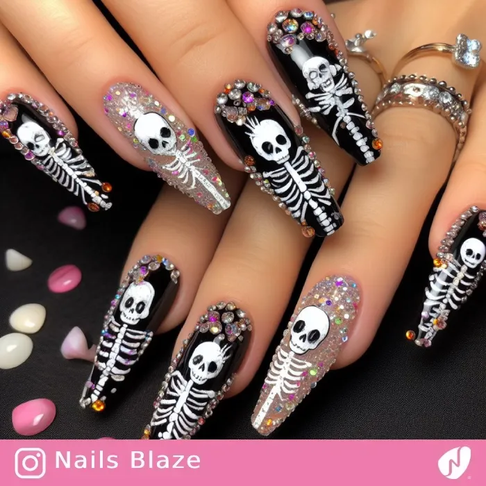 Skeleton Nails | Halloween - NB438