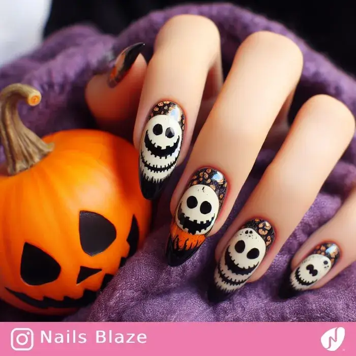 Nightmare Before Christmas Nails | Halloween - NB442