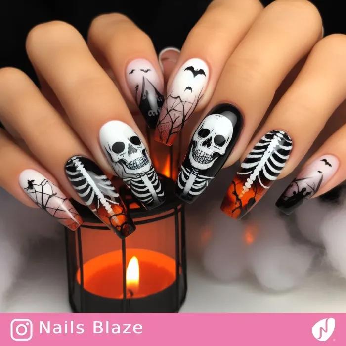 Skeleton Nails | Halloween - NB443