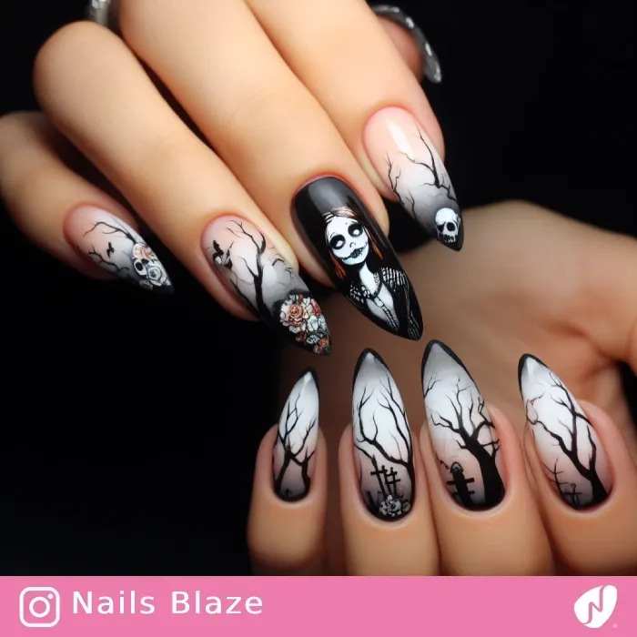 Skeleton Nails | Halloween - NB444