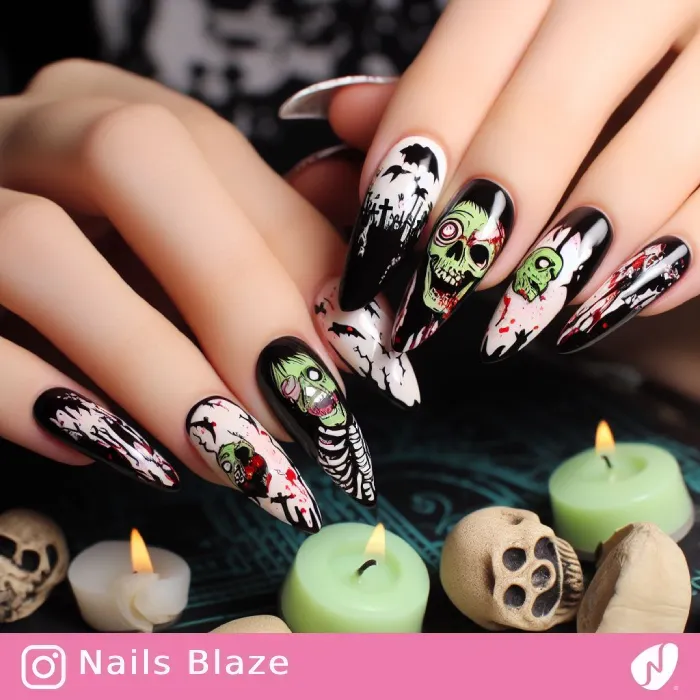 Zombie Nails | Halloween - NB452