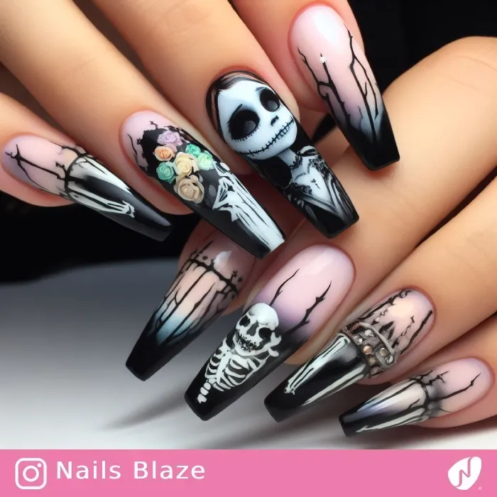 Skeleton Nails | Halloween - NB456