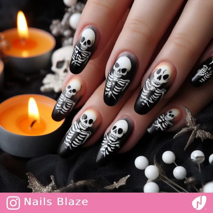 Skeleton Nails | Halloween - NB461