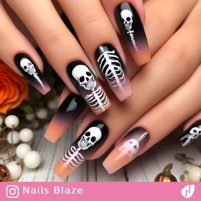 Skeleton Nails | Halloween - NB463