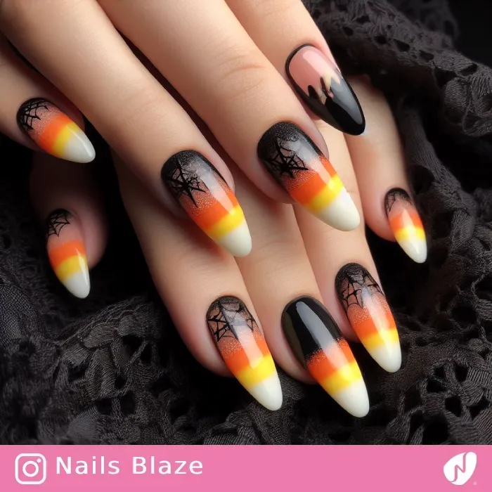 Candy Corn Nails | Halloween - NB472