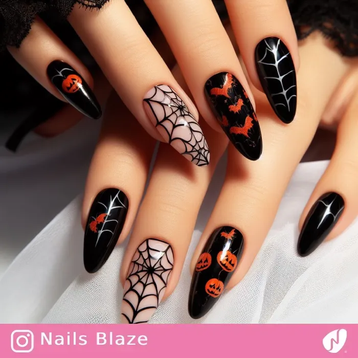 Spider Web Nails | Halloween - NB474