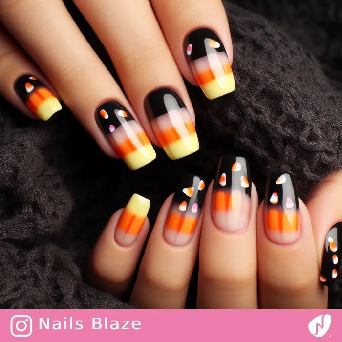 Candy Corn Nails | Halloween - NB485