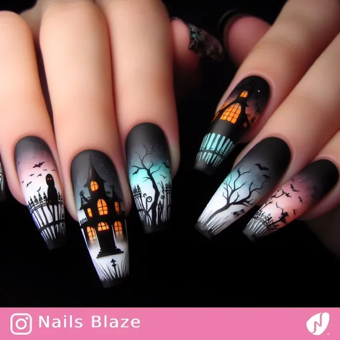 Haunted House Nails | Halloween - NB488