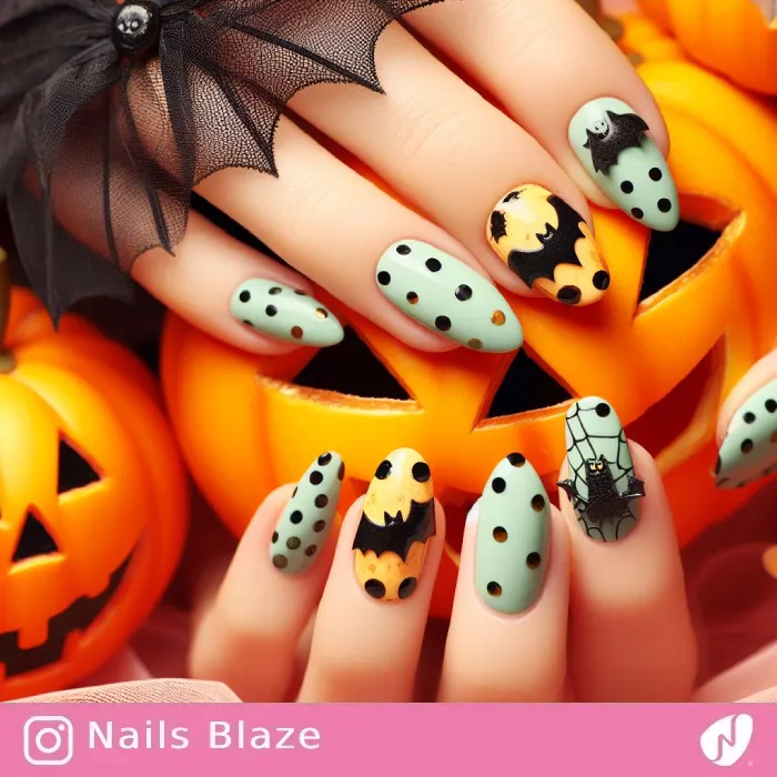 Kids Cute Bat Nails | Halloween - NB523