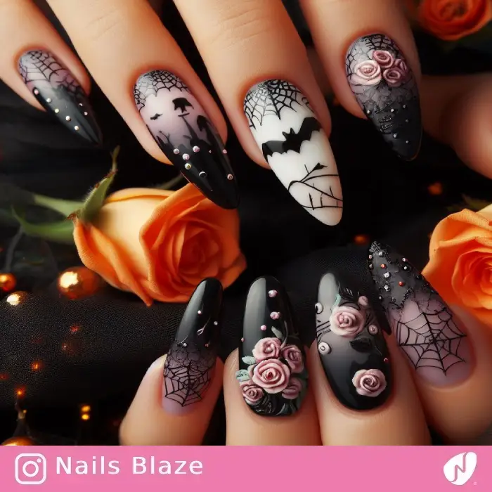 Roses on Nails | Halloween - NB626
