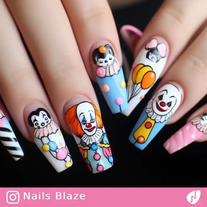 Clown Nails | Halloween - NB665