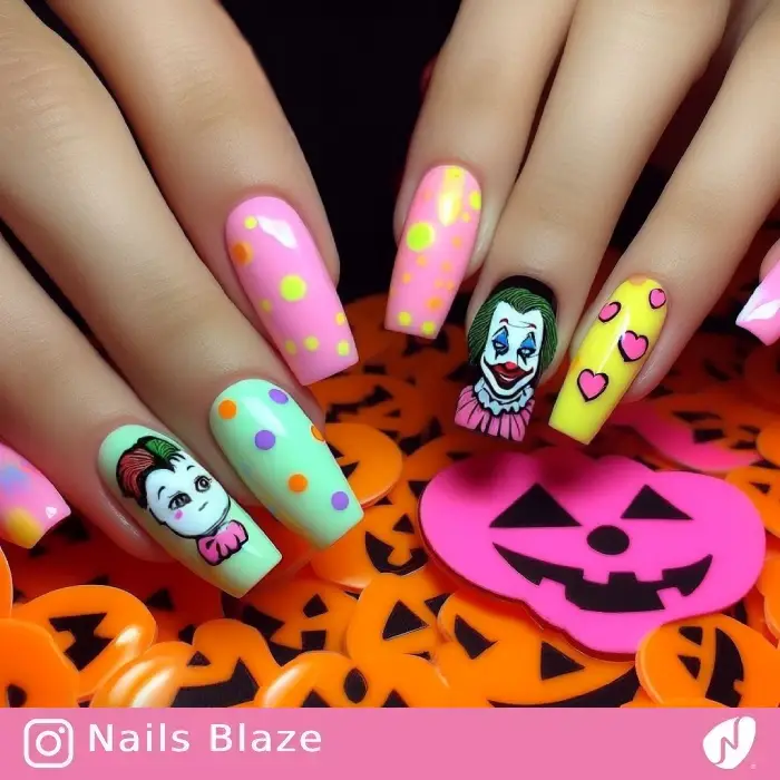 Clown Nails | Halloween - NB684