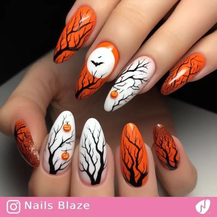 Scary Trees Nails | Halloween - NB692