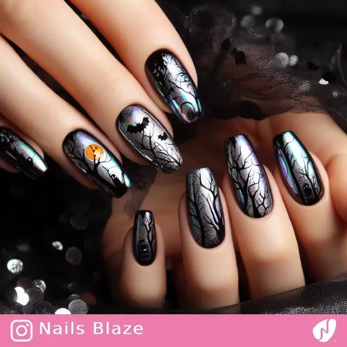 Scary Trees Nails | Halloween - NB707