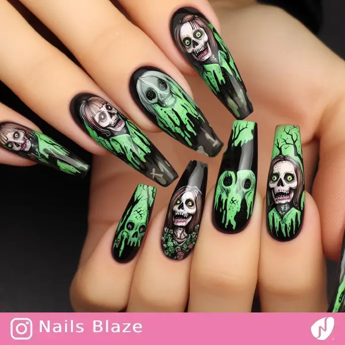 Walking Dead Nails | Halloween - NB710