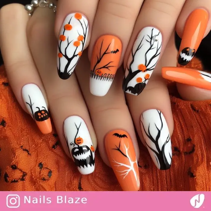 Scary Trees Nails | Halloween - NB712