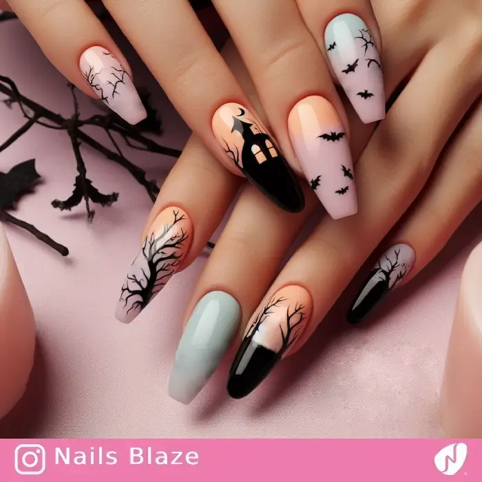 Scary Trees Nails | Halloween - NB715