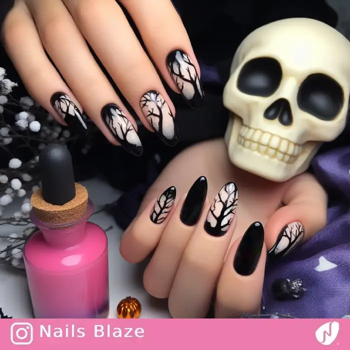 Scary Trees Nails | Halloween - NB723