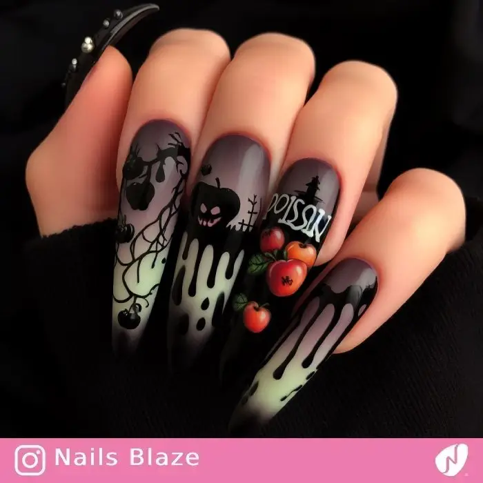 Poison Apple Nails | Halloween - NB732