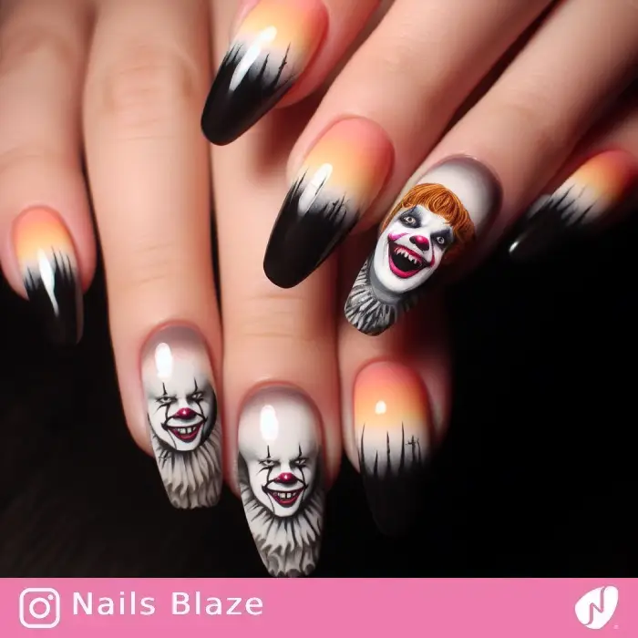 Clown Nails | Halloween - NB742