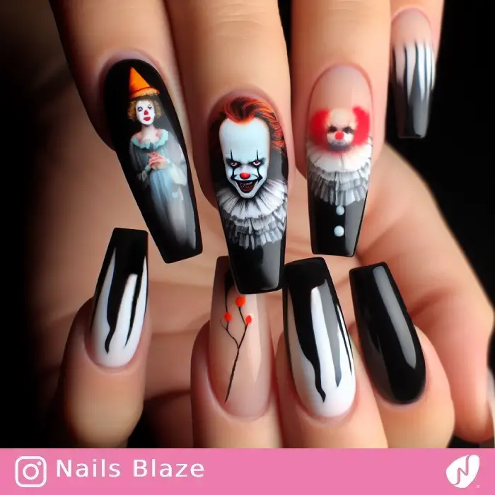 Clown Nails | Halloween - NB743