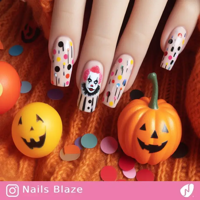 Clown Nails | Halloween - NB744
