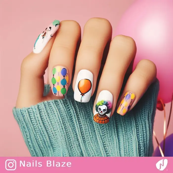 Clown Nails | Halloween - NB746