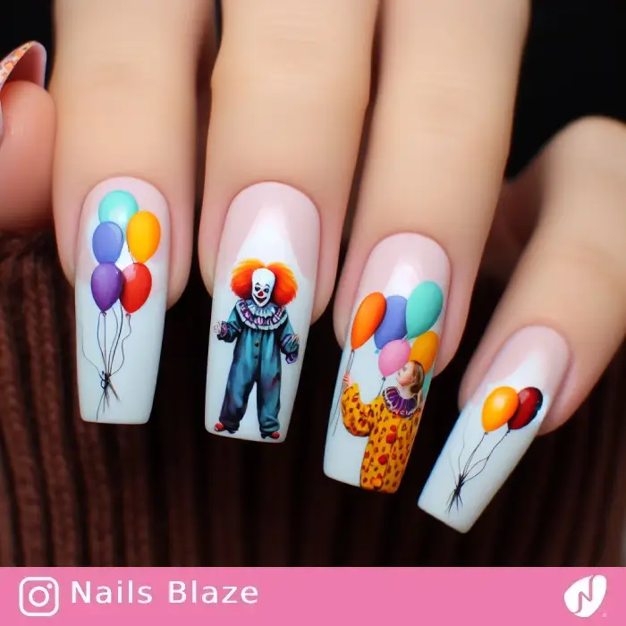 Clown Nails | Halloween - NB749