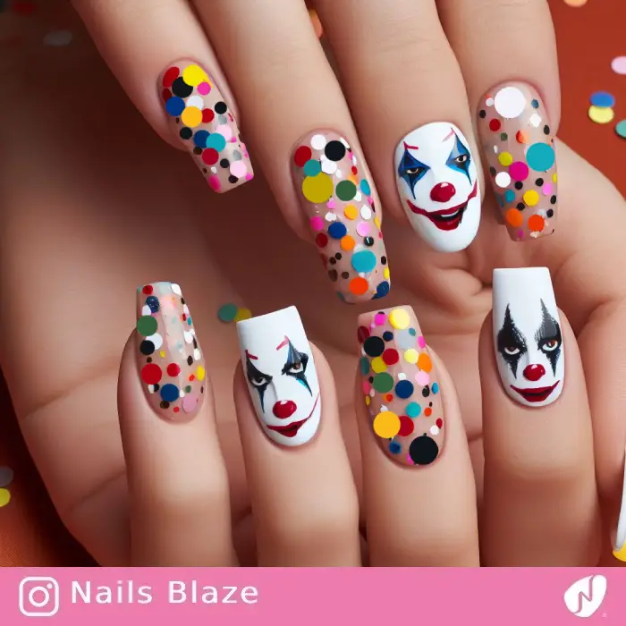 Clown Nails | Halloween - NB751
