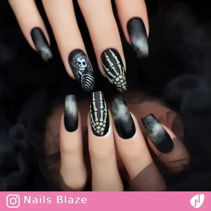 Zombie Hand Nail Designs | Halloween - NB798