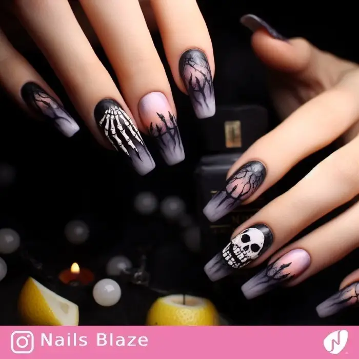 Zombie Hand Nail Designs | Halloween - NB802