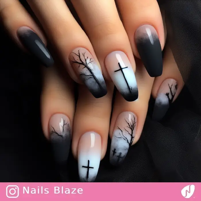 Cross Nails | Halloween - NB864