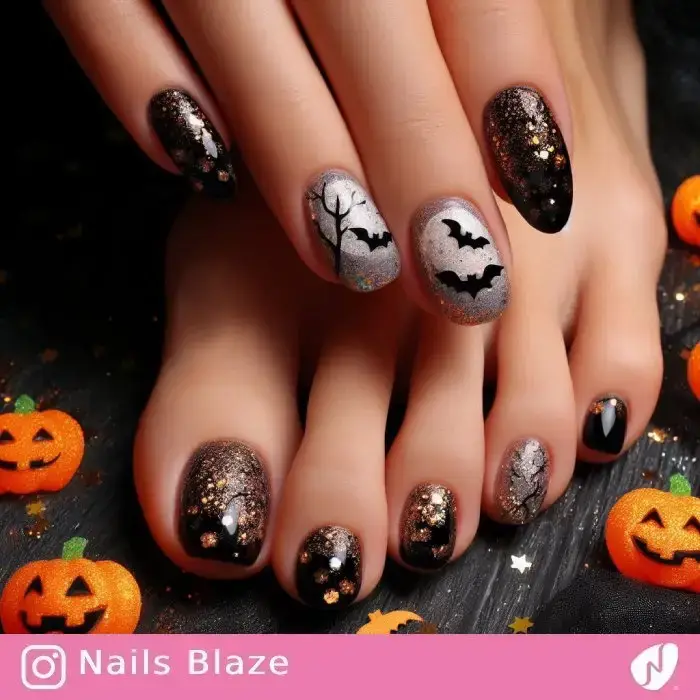 Glitter Nails | Halloween - NB880