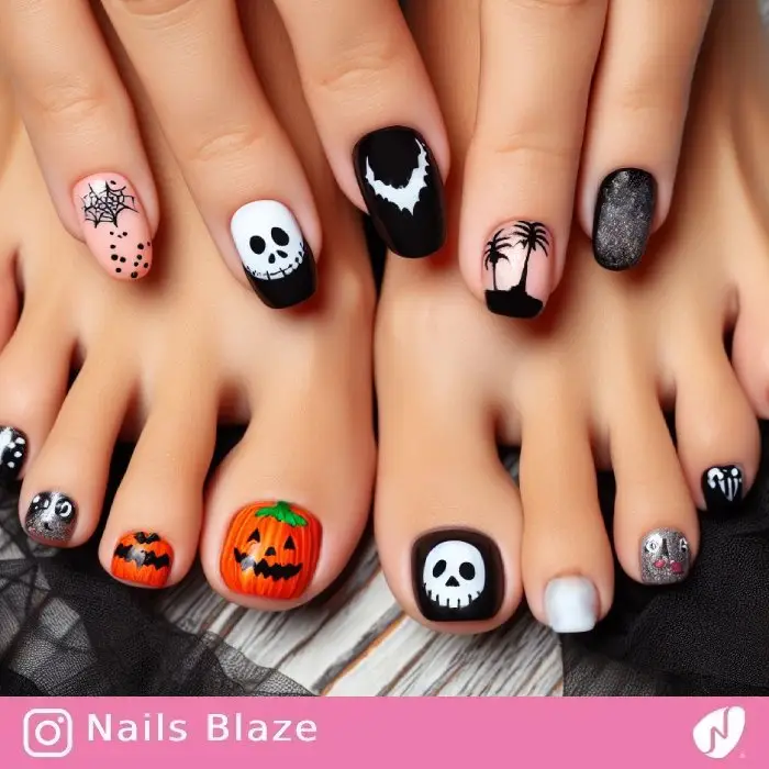 Manicure and Pedicure Designs | Halloween - NB882