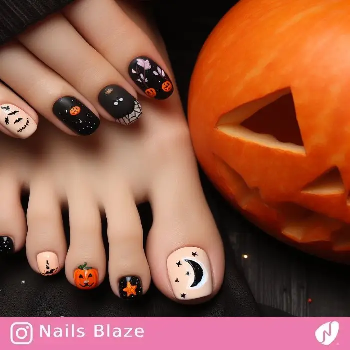 Manicure and Pedicure Designs | Halloween - NB885
