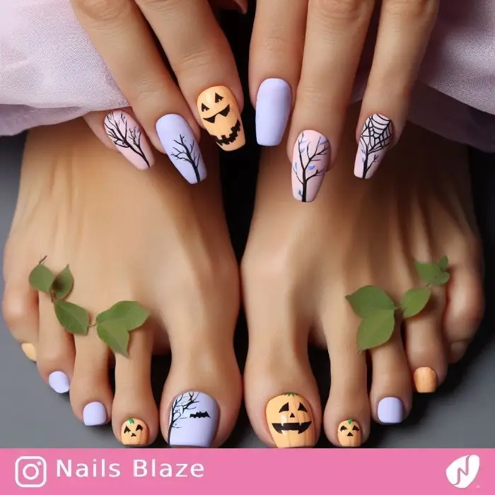 Manicure and Pedicure Designs | Halloween - NB887