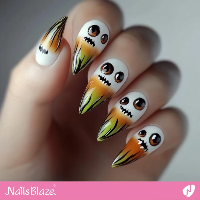 Dumb Monster Nails Design | Halloween Monster Nails - NB5818